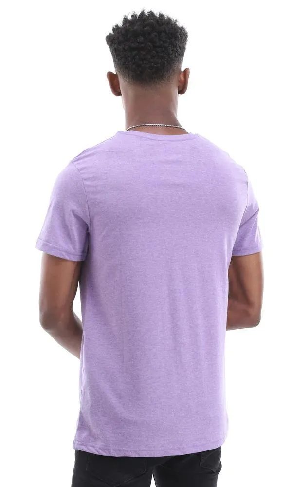 95569 "Ams-Ter-Dam" Comfy Summer Tee In Heather Purple