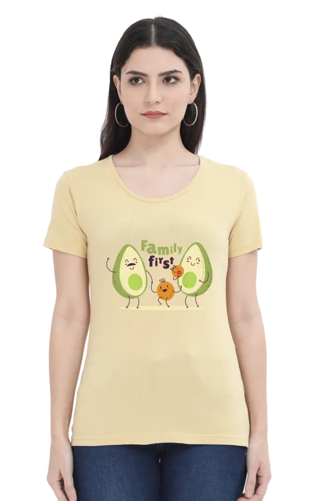 Avocado Love Printed Scoop Neck T-shirt for women