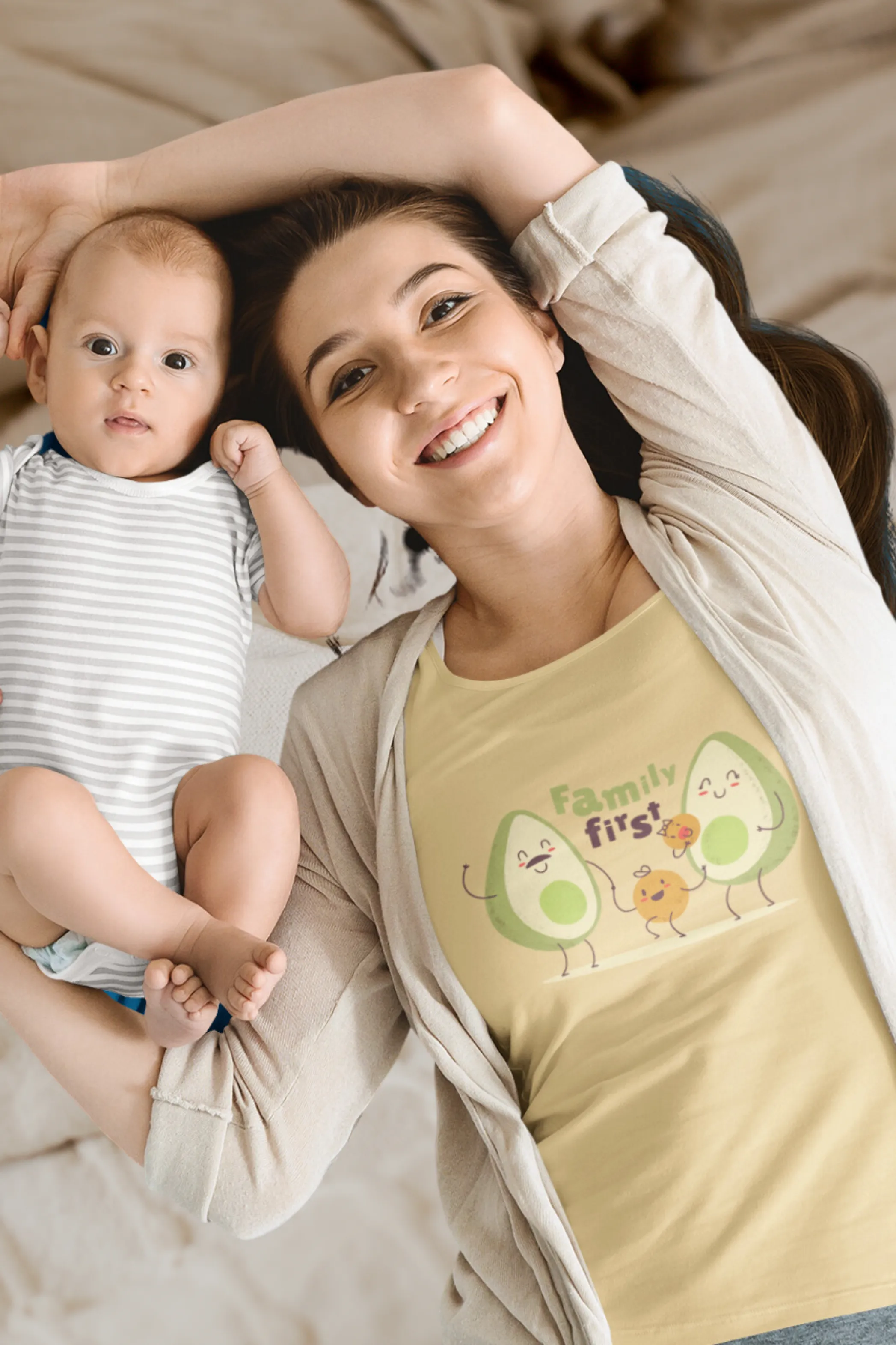 Avocado Love Printed Scoop Neck T-shirt for women