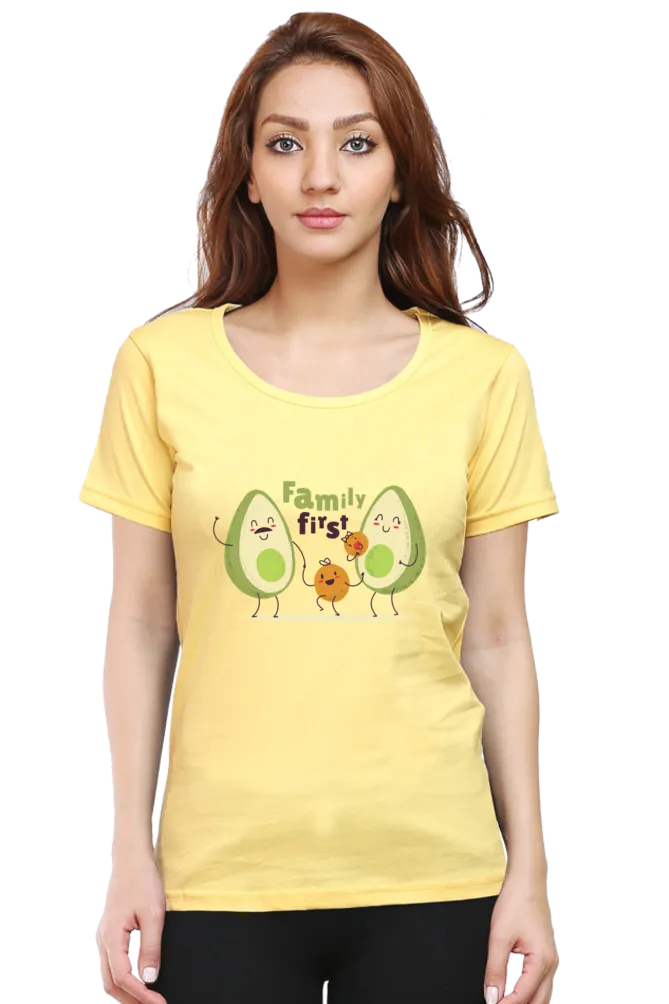 Avocado Love Printed Scoop Neck T-shirt for women
