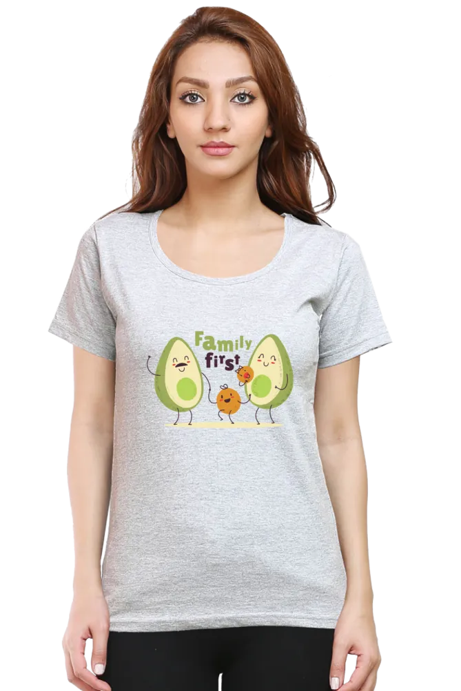 Avocado Love Printed Scoop Neck T-shirt for women