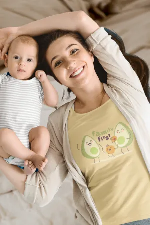 Avocado Love Printed Scoop Neck T-shirt for women