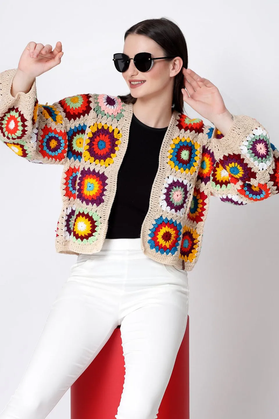 Beige Bohemian Cardigan
