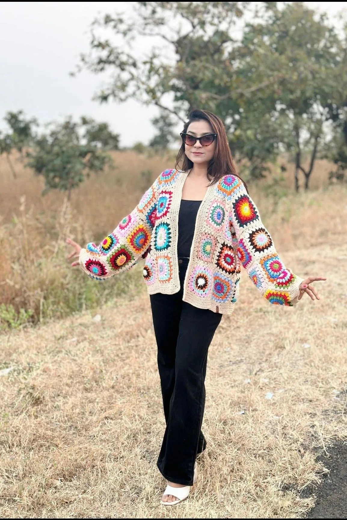 Beige Bohemian Cardigan