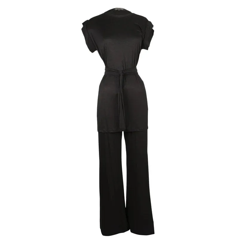 Black Tunic & Palazzo Lounge Set