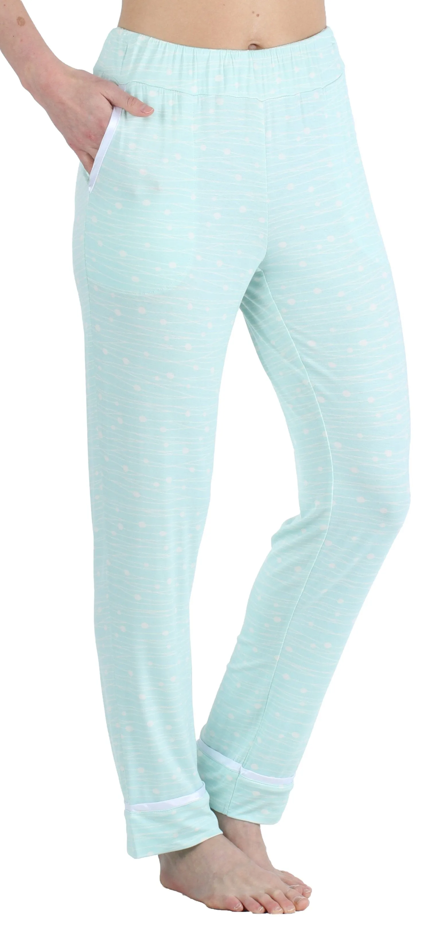 bSoft Women’s Breathable Soft 2-Piece Long Sleeve Button-Down Pajama Lounger Set