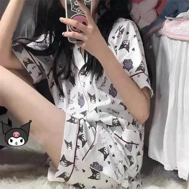 Charming Sanrio Hello Kitty Cosplay Pajama Set for Cozy Nights