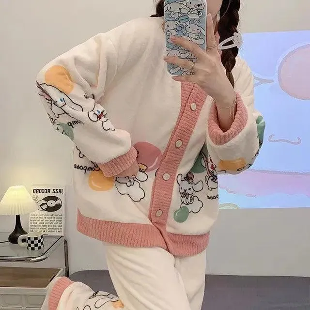 Charming Sanrio Hello Kitty Cosplay Pajama Set for Cozy Nights