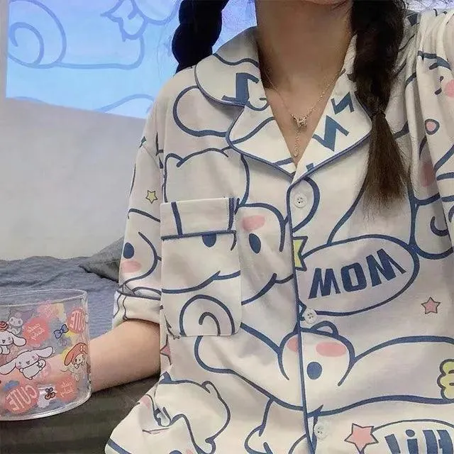 Charming Sanrio Hello Kitty Cosplay Pajama Set for Cozy Nights