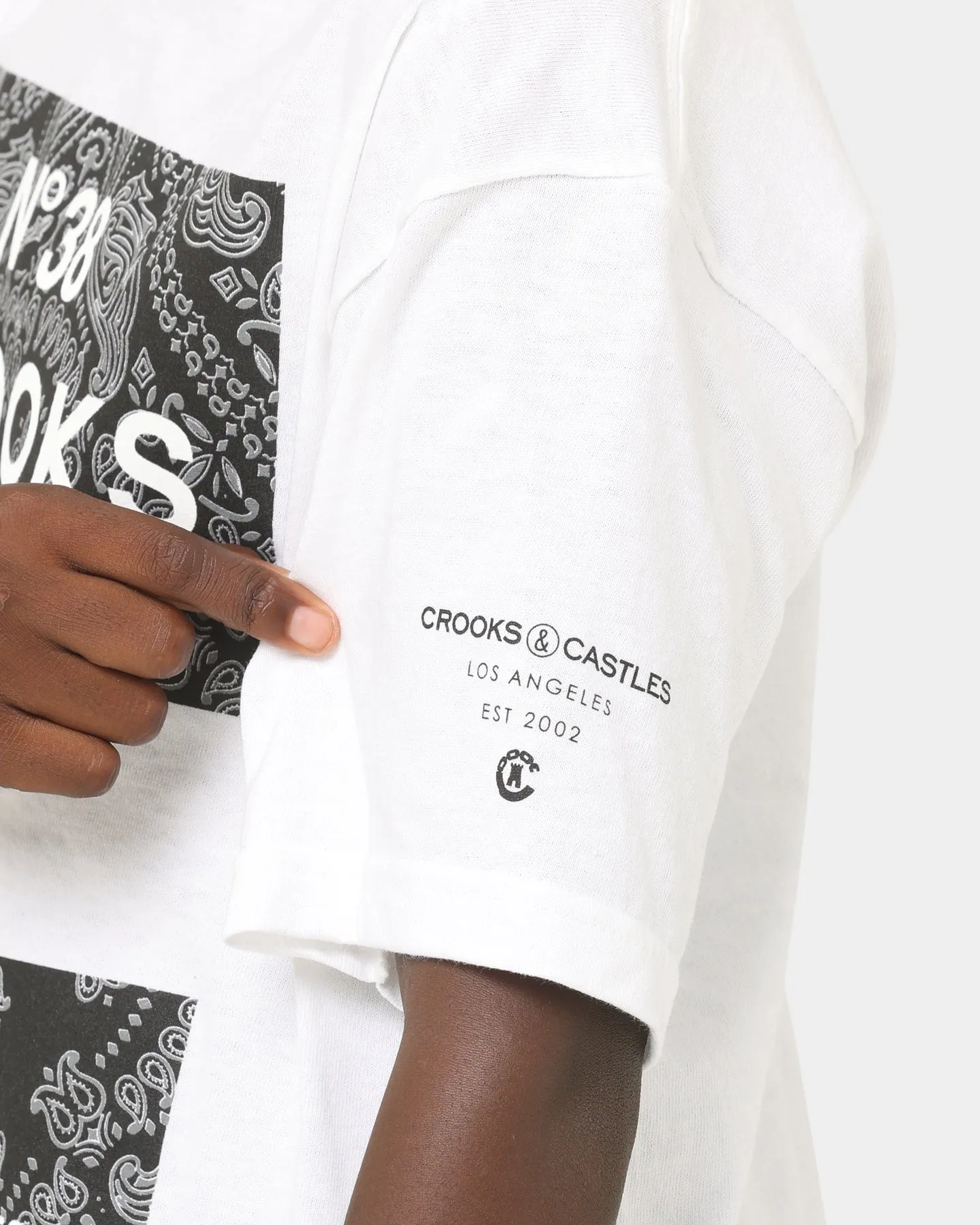 Crooks & Castles Kids' Klepto Paisley T-Shirt White/White