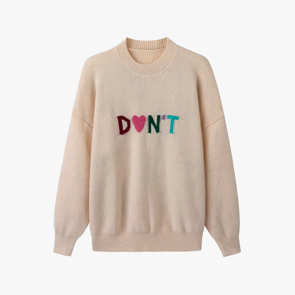 Don't F With My Feeling Oversized Knit Sweater