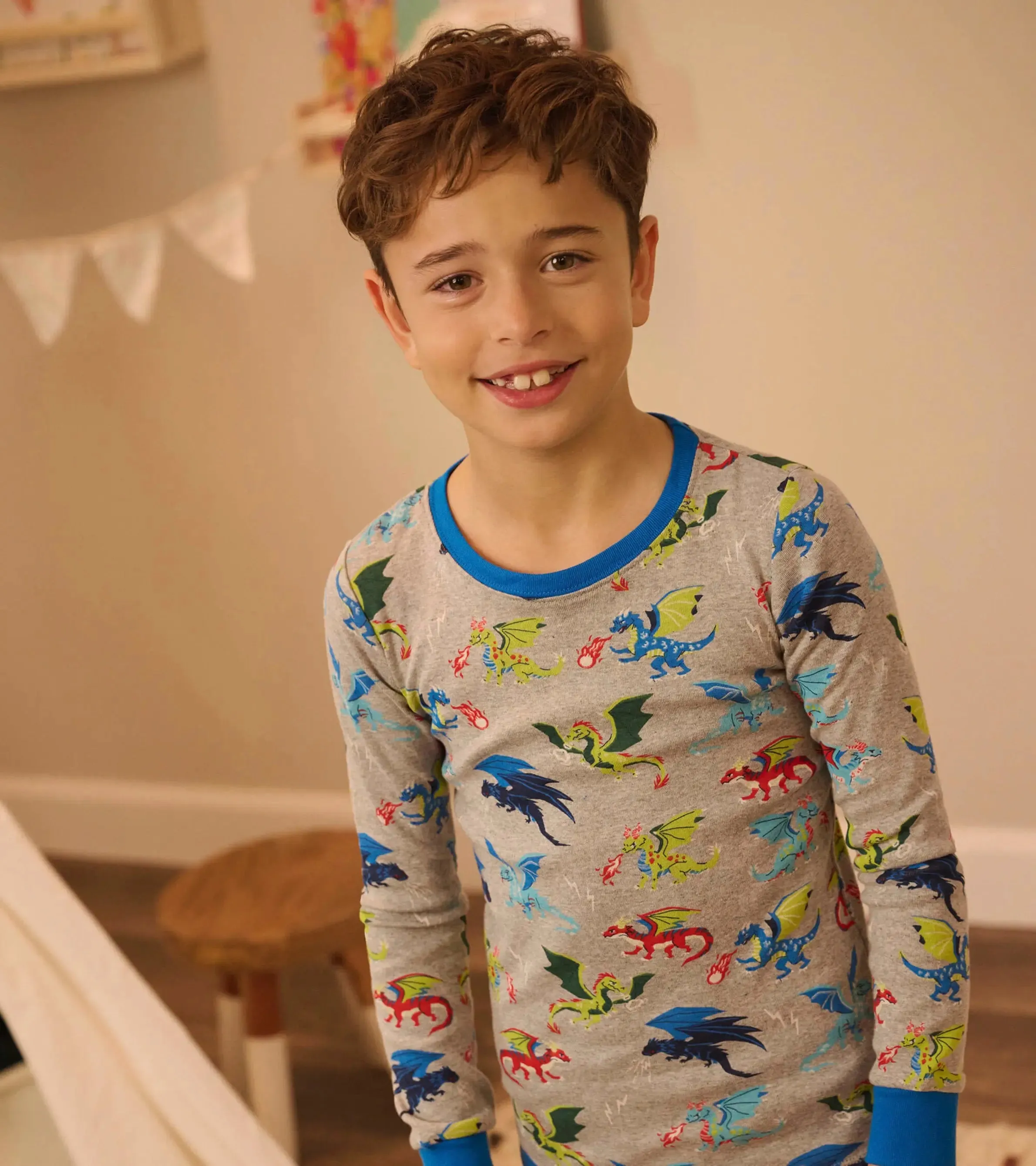 Dragon Realm Kids Organic Cotton Boys Pajama Set | Hatley