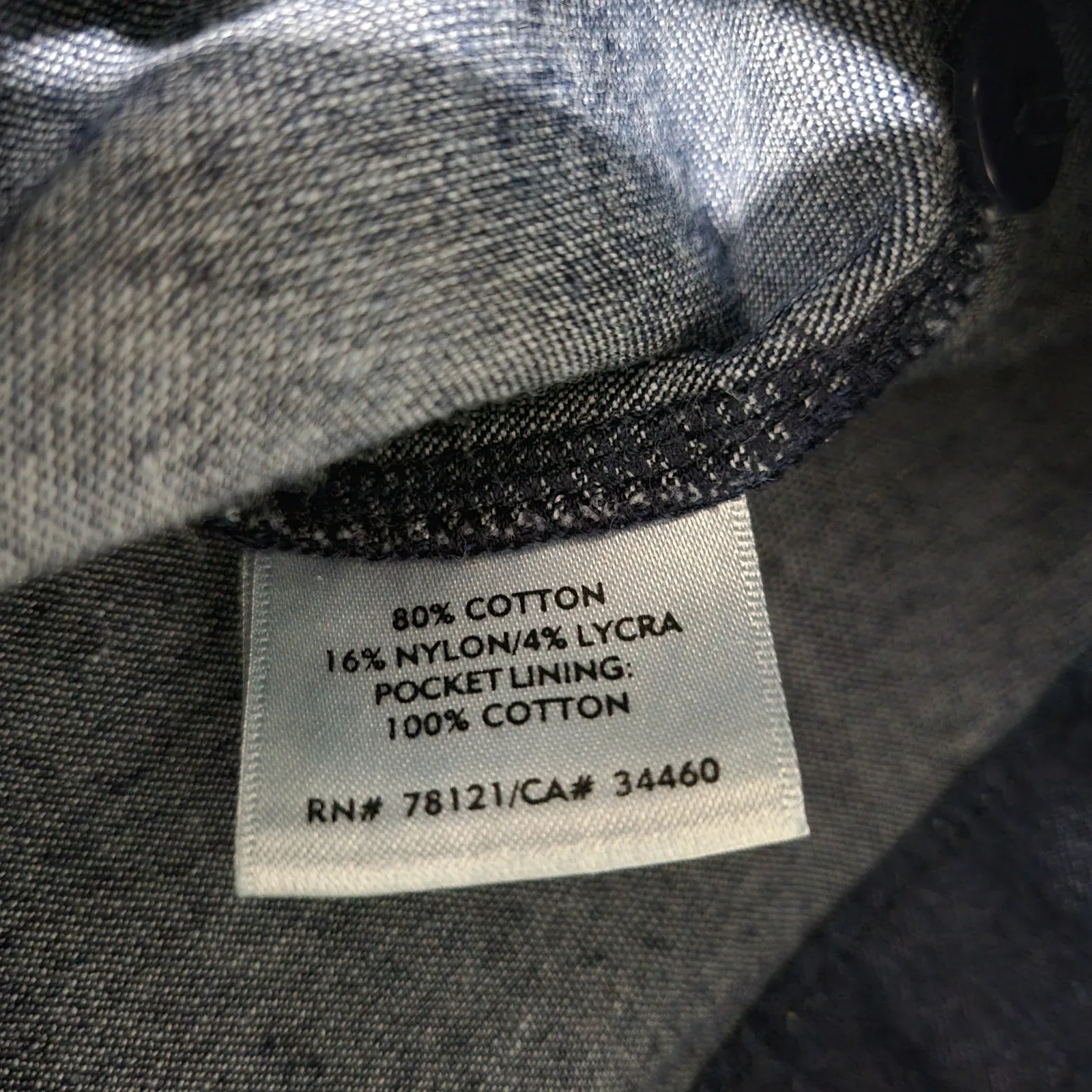 Eileen Fisher Denim Trousers Blue Wide Leg Dark Wash Midrise Straight Stretch Size Small