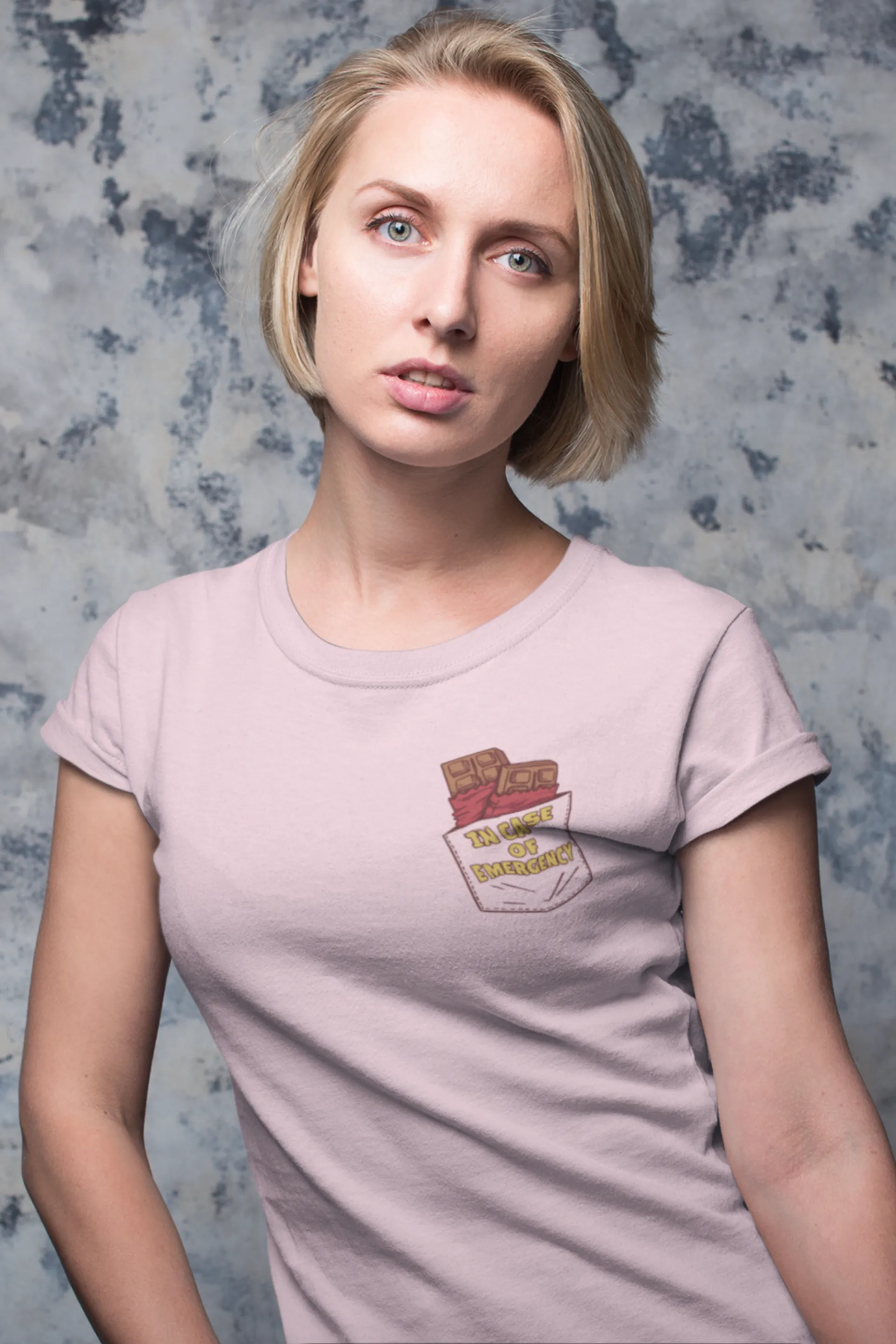 Emergency Chocolate Printed T-shirt for women