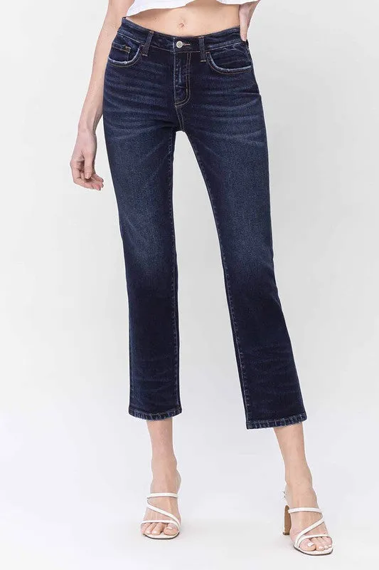 Explore More Collection - Mid Rise Slim Straight Jeans