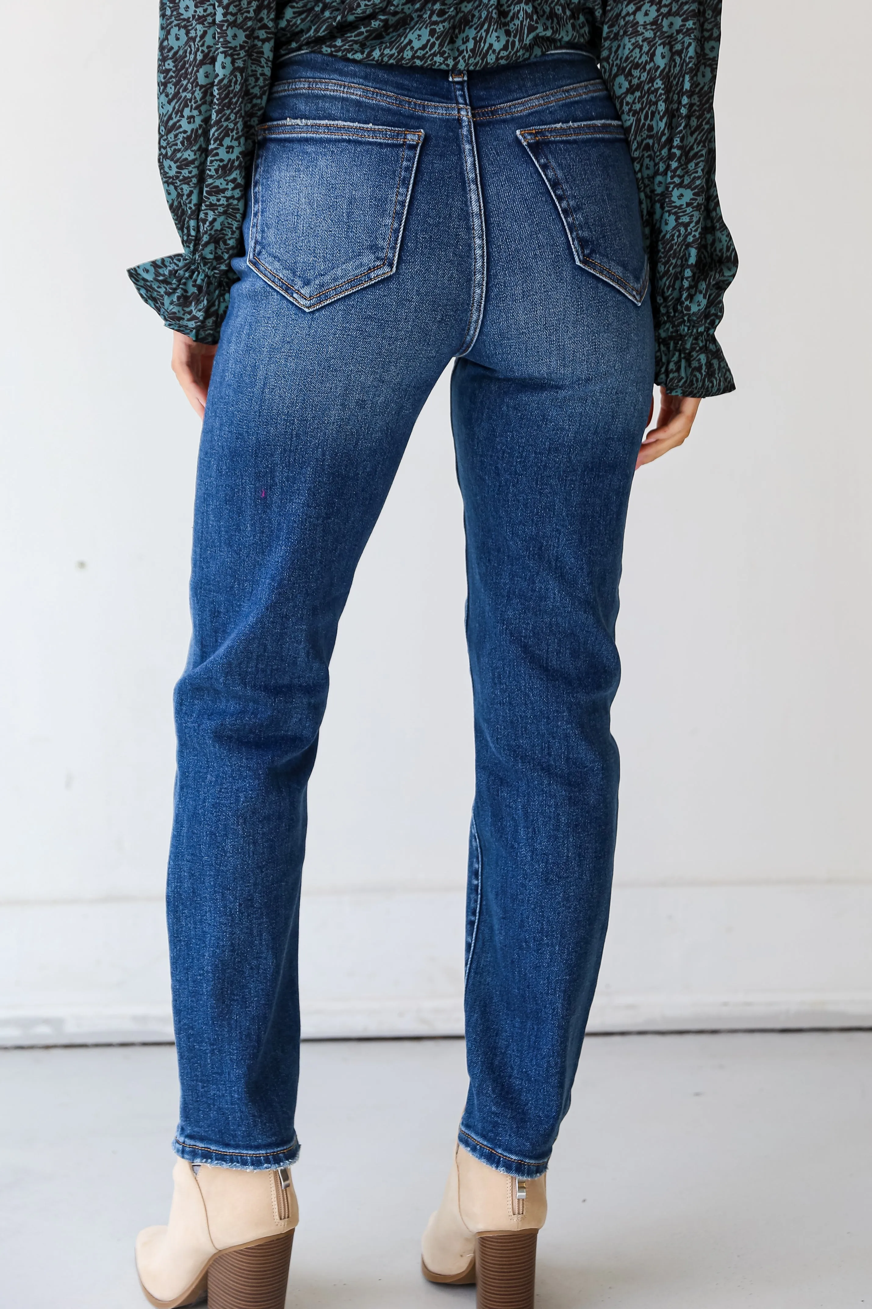 FINAL SALE - Skylar Dark Wash Straight Leg Jeans