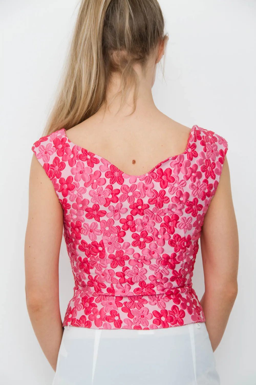 FLORAL CLOQUE BLOUSE