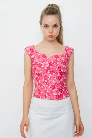 FLORAL CLOQUE BLOUSE