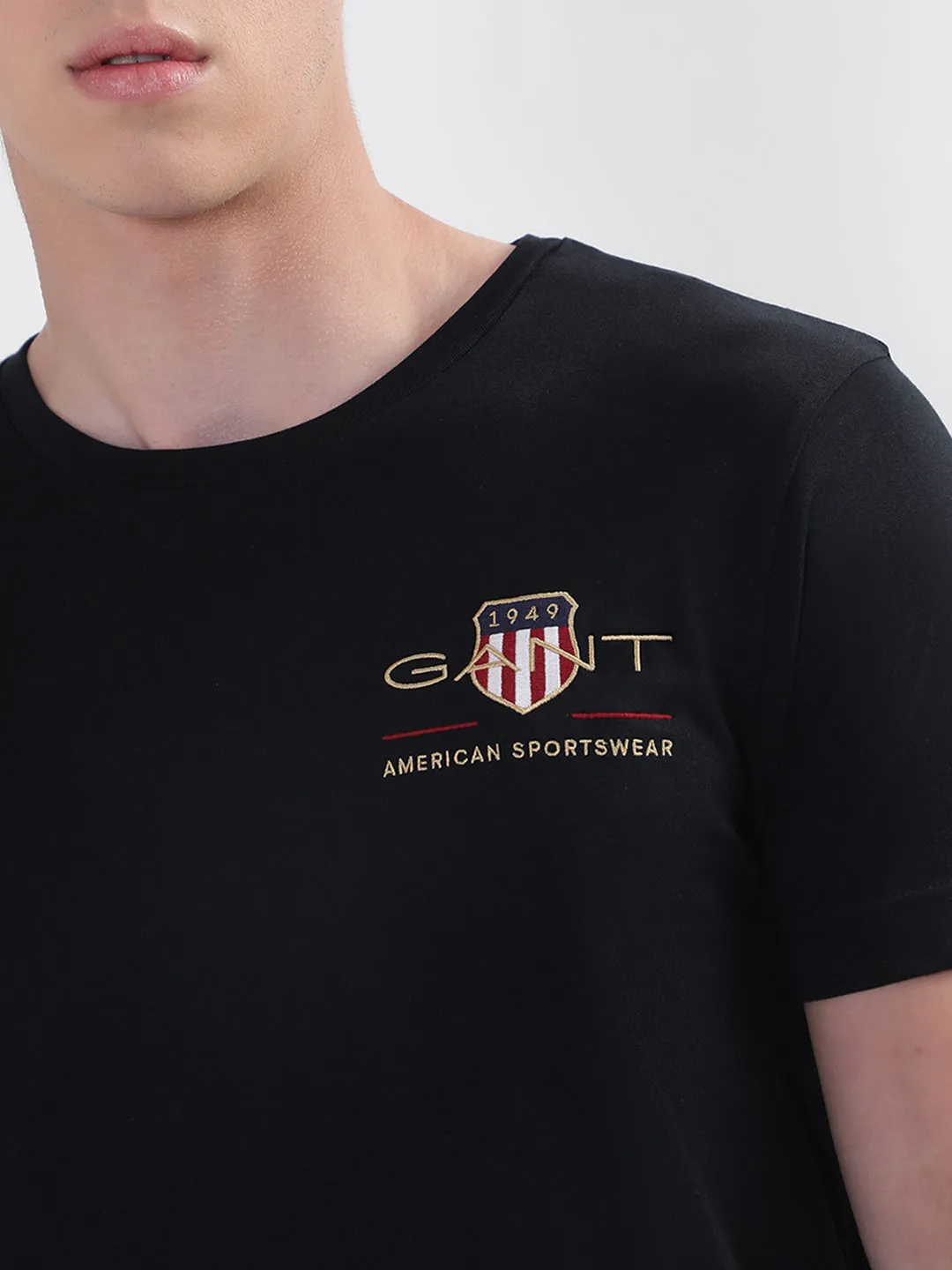 Gant Black Archive Shield Logo Regular Fit T-Shirt