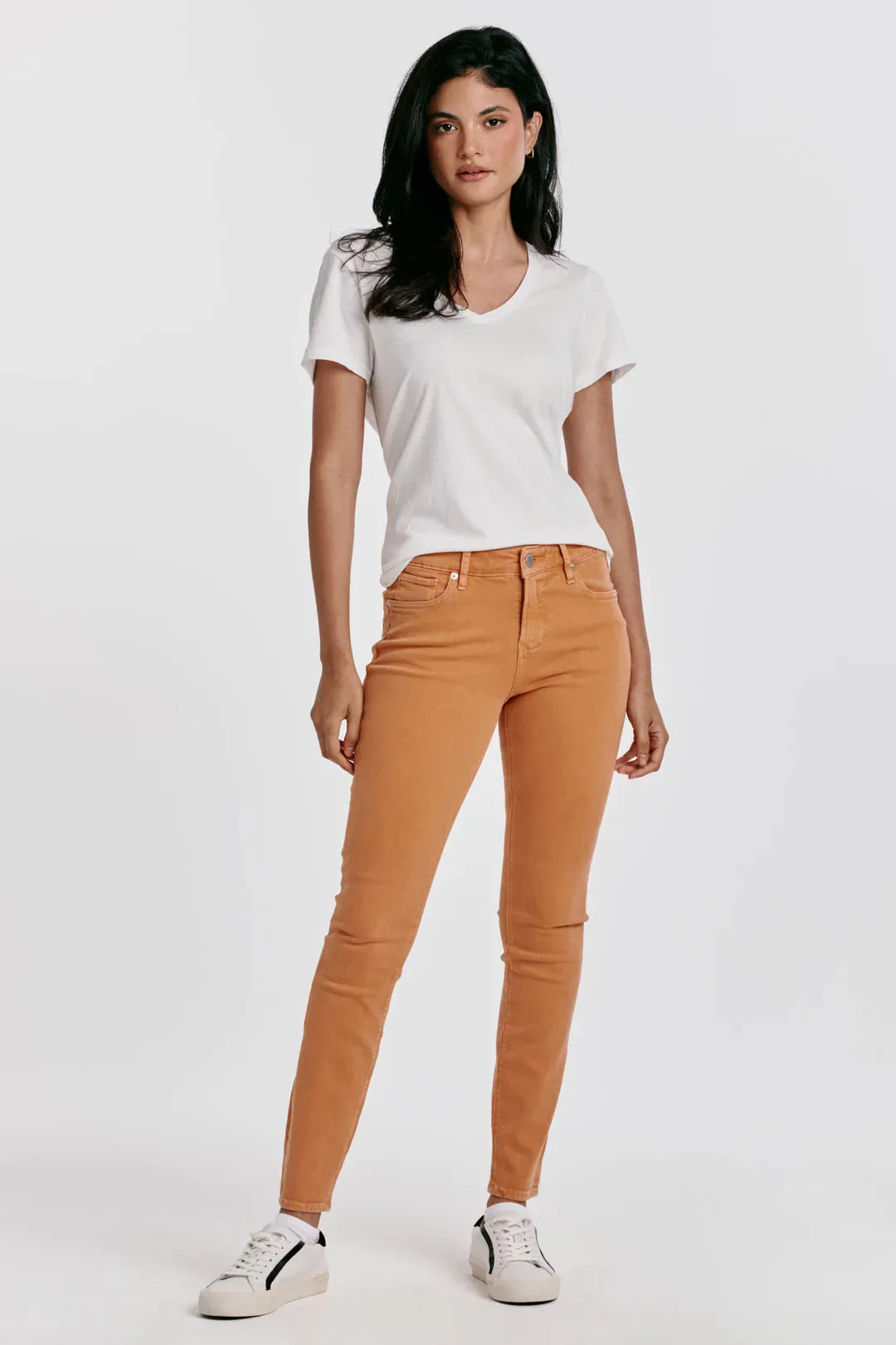GISELE HIGH RISE ANKLE SKINNY JEANS APRICOT CRUSH