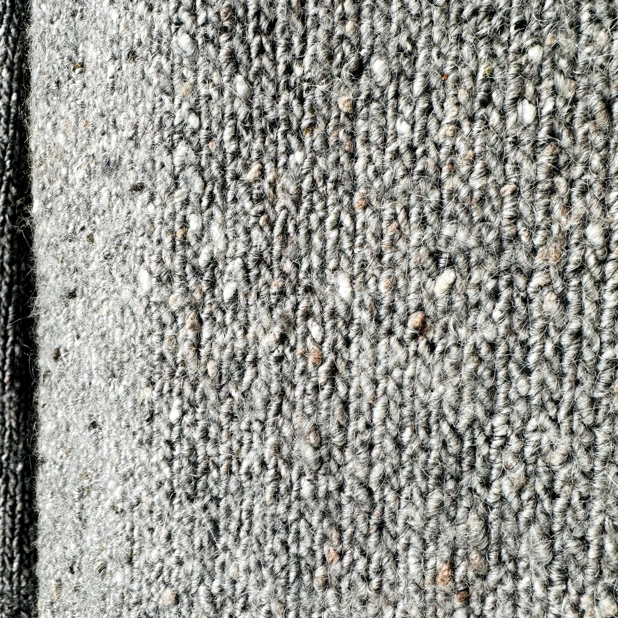 Hand-Knit V-Neck Grey Wool Sweater - Sz. O/S