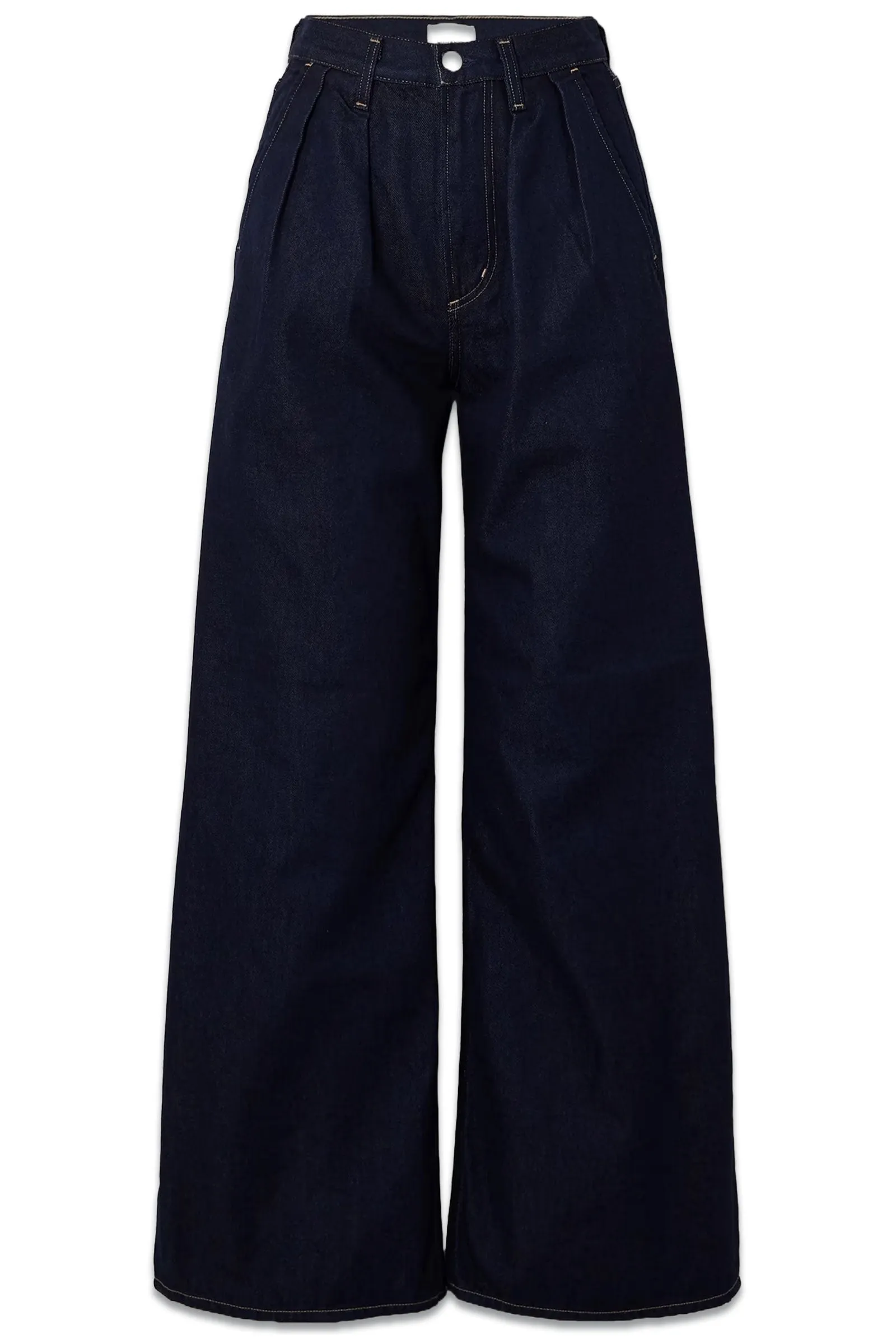 Maritzy Pleated Wide-leg Organic Jeans