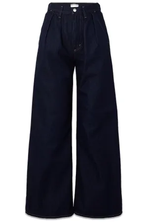 Maritzy Pleated Wide-leg Organic Jeans