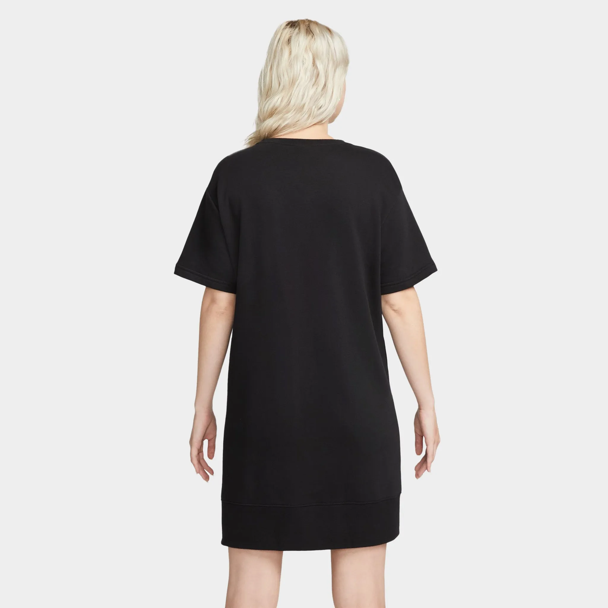 Nike Sportswear Women's Club Fleece Loose T-shirt Dress Black / White