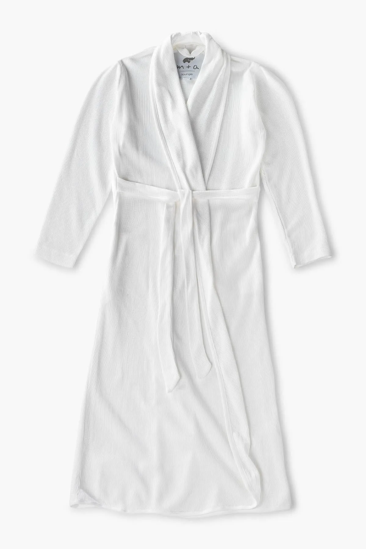 Organic Lounge Robe_White