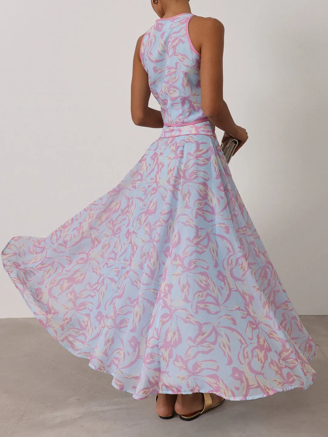 Patriza Printed Dream Skirt | Pastel Blue Mix