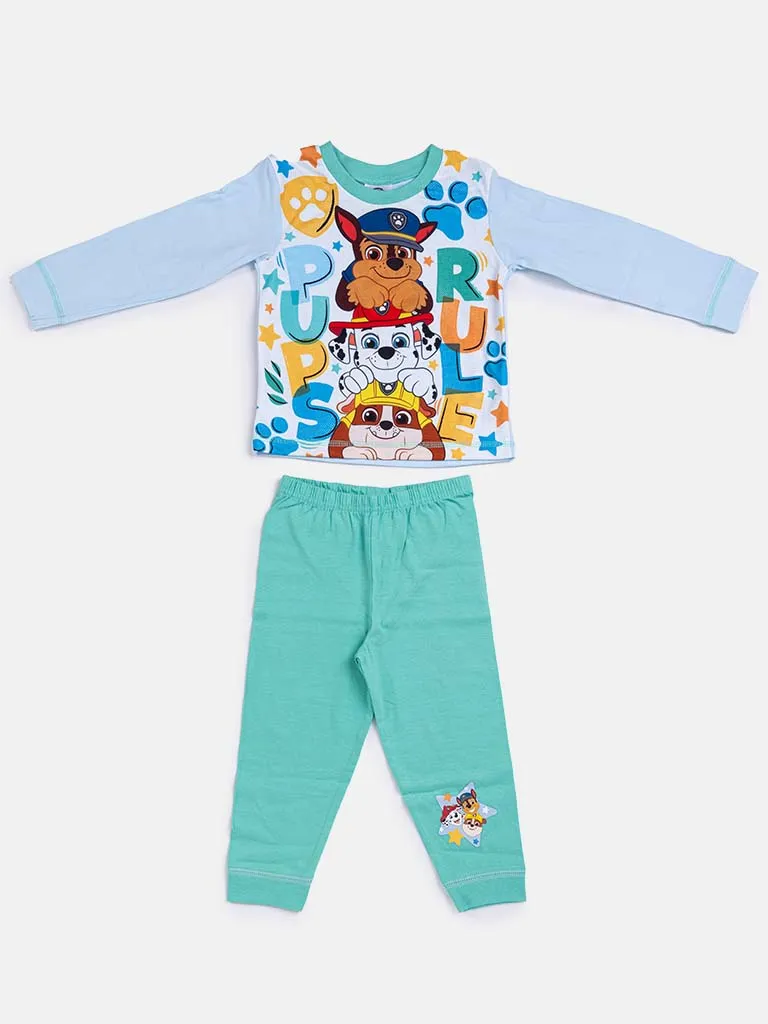 Paw Patrol "Pups Rule" Baby Boy Long Pyjama Set-Blue
