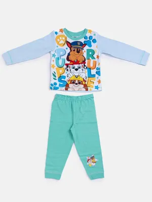 Paw Patrol "Pups Rule" Baby Boy Long Pyjama Set-Blue