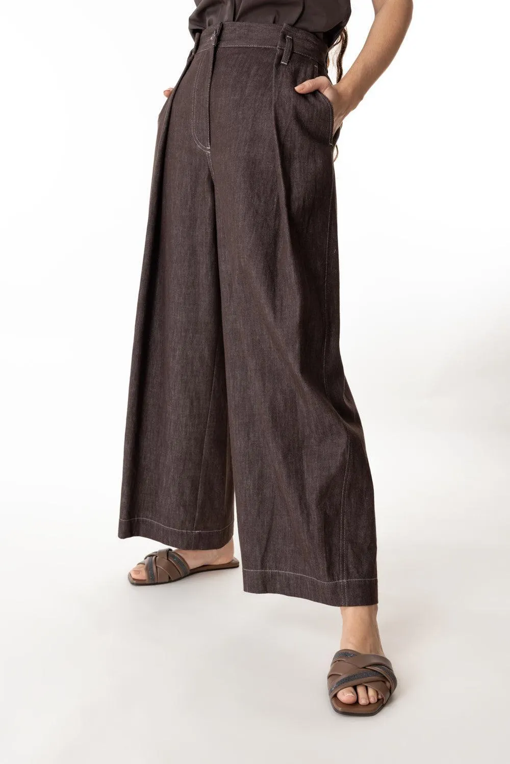 Pleated Crop Pant
