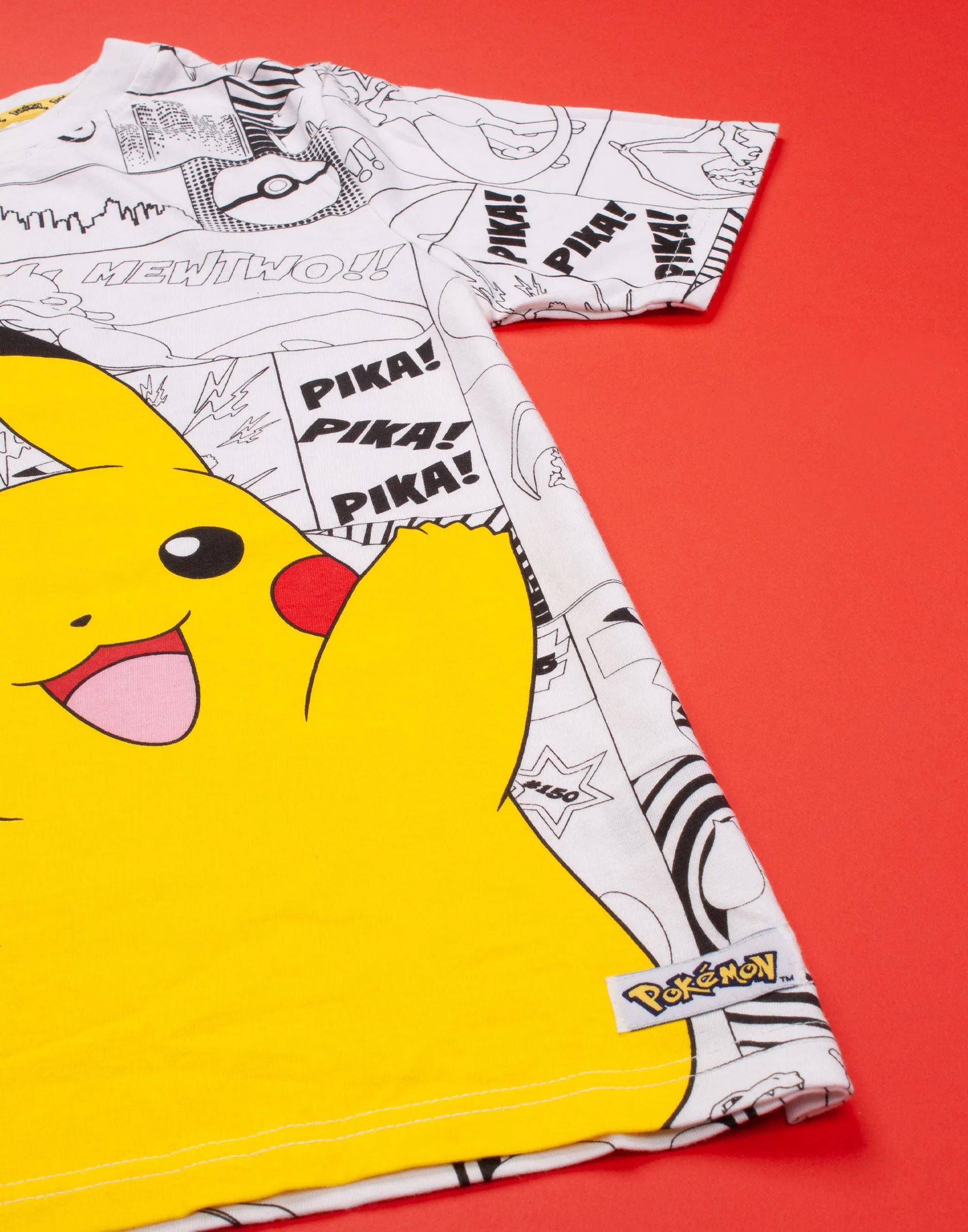 Pokemon Panels Boy's T-Shirt - White