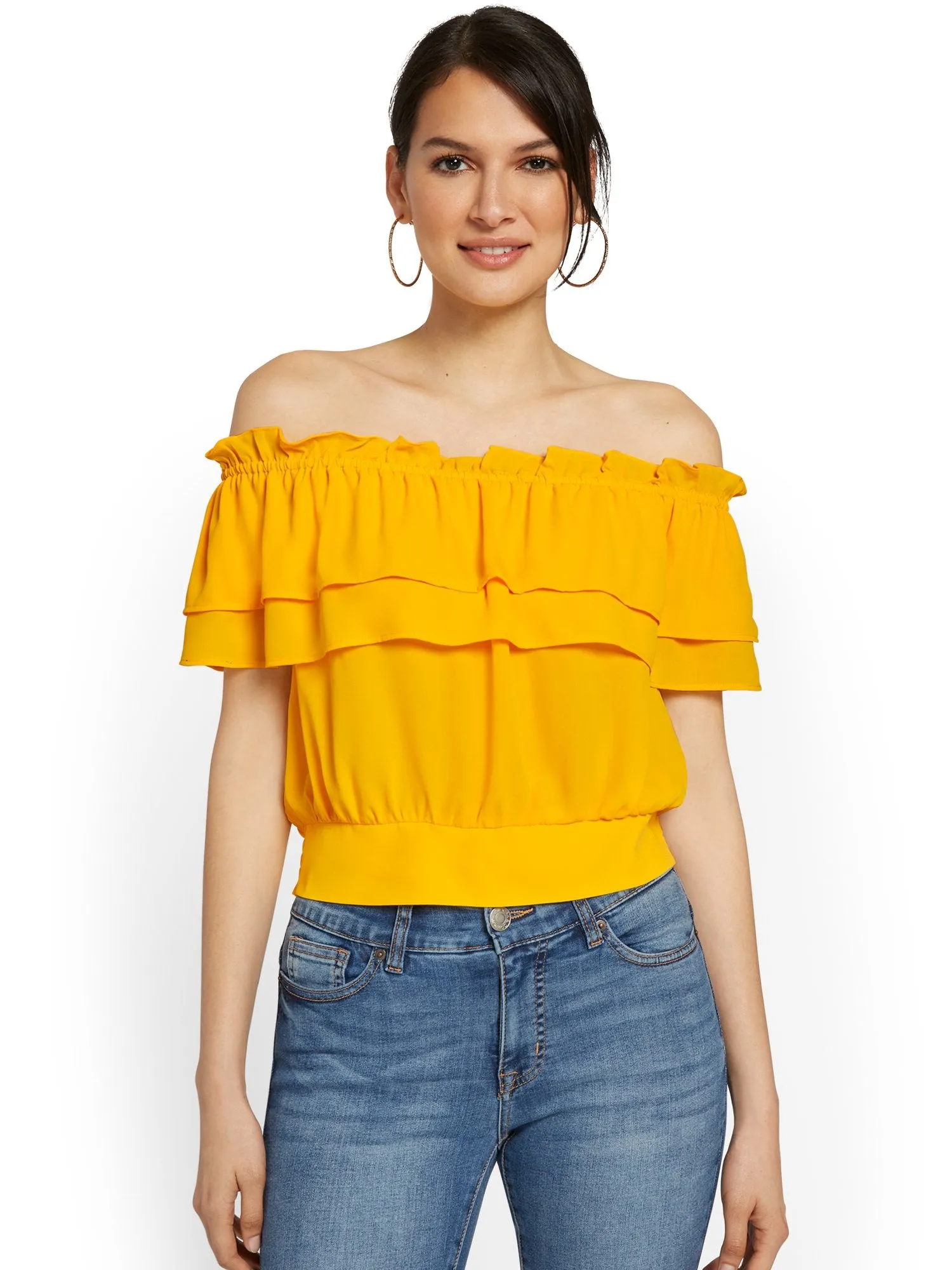 Ruffle Off-The-Shoulder Top