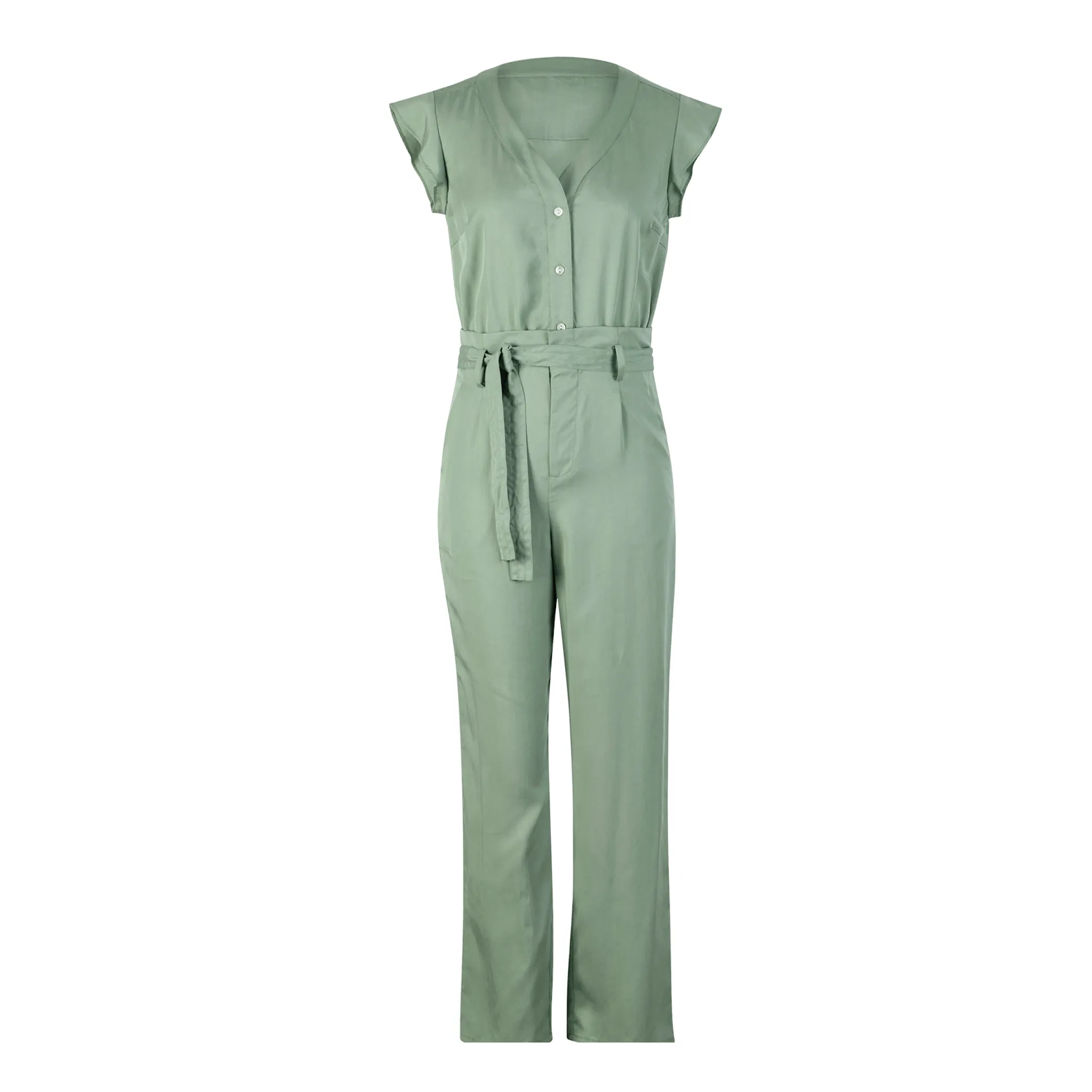 Short-sleeve Jumpsuit - Meadow