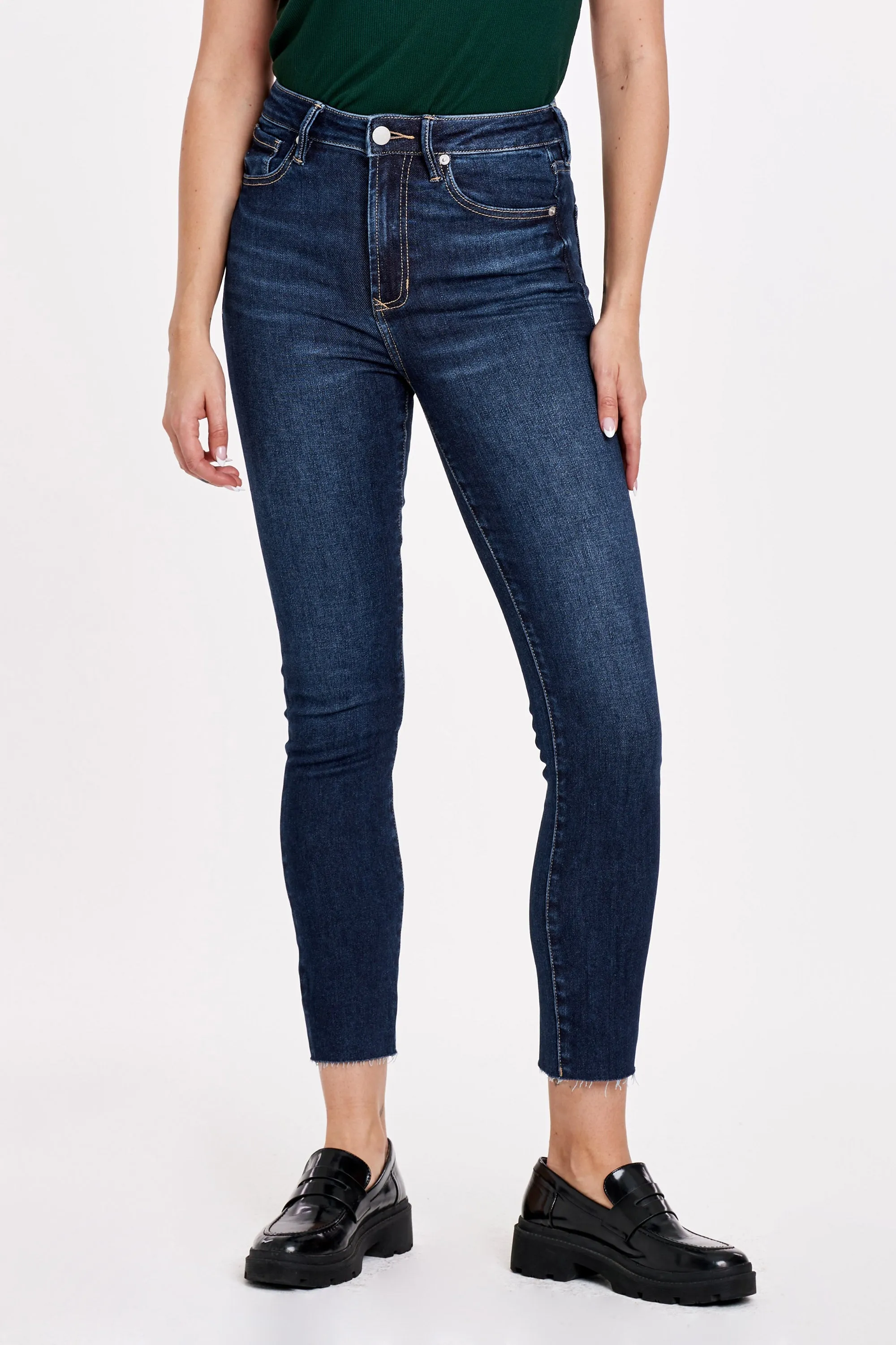 STELLA SUPER HIGH RISE ANKLE SLIM STRAIGHT JEANS WALDEN