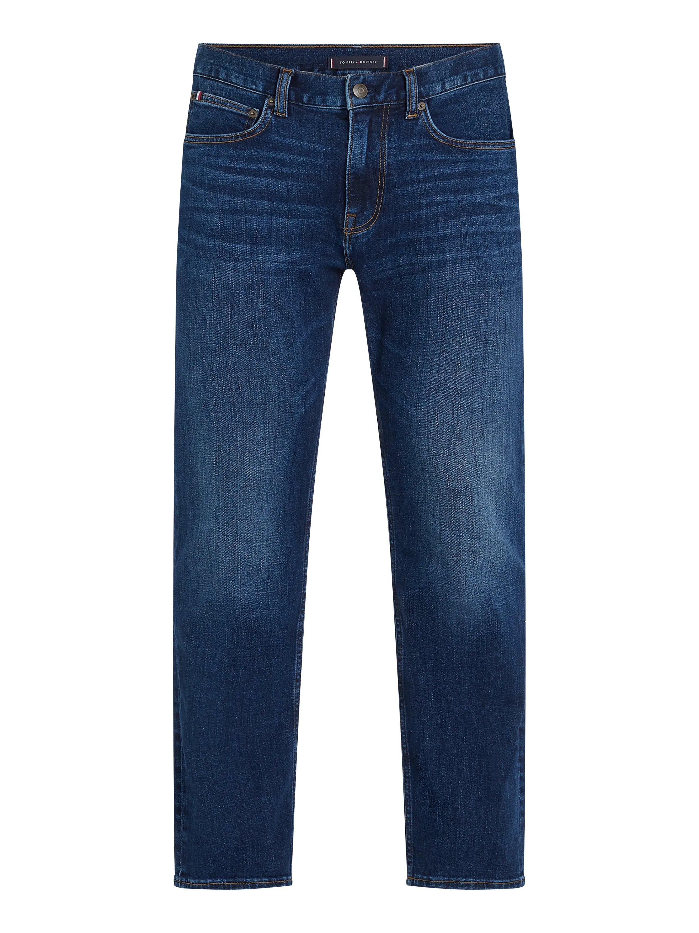 Tommy Hilfiger Denton Whiskered Straight Leg Jeans - Blue