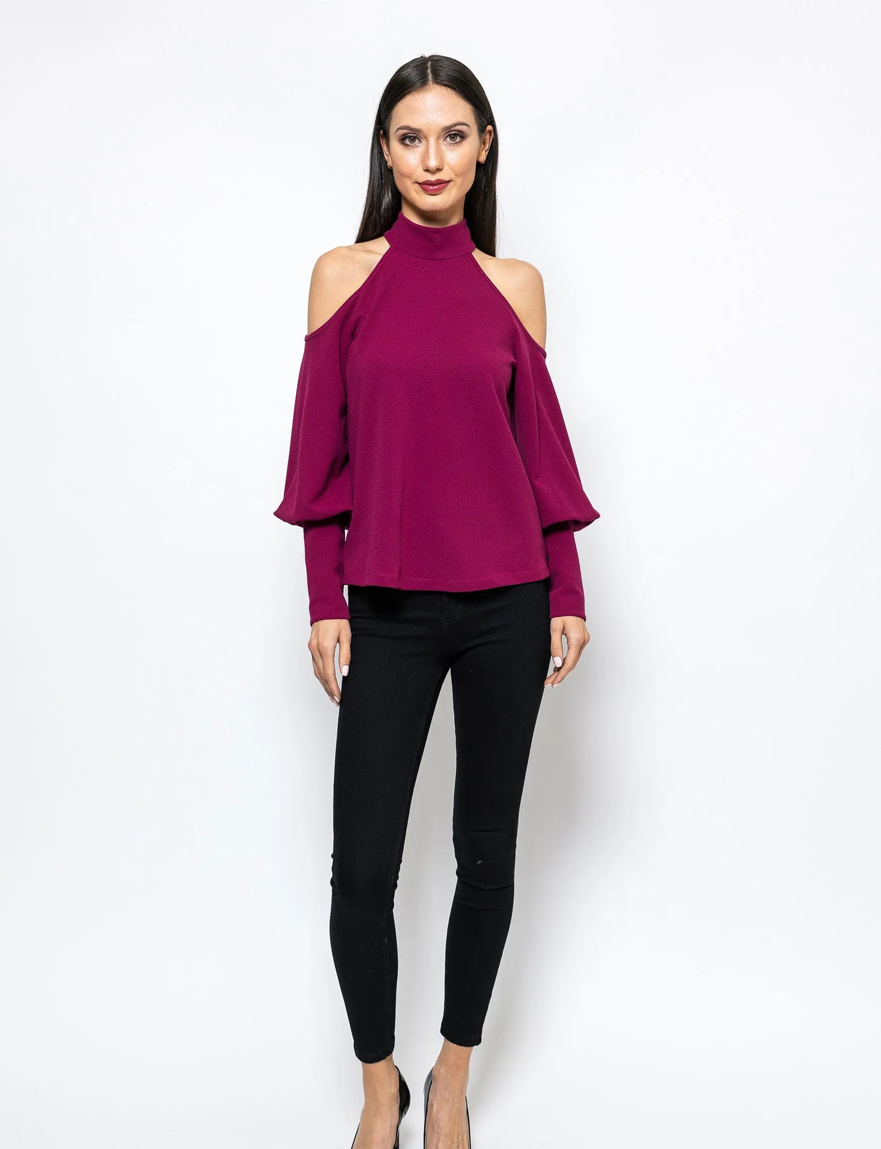 Trendy Twist Cold Shoulder Brooklyn Blouse