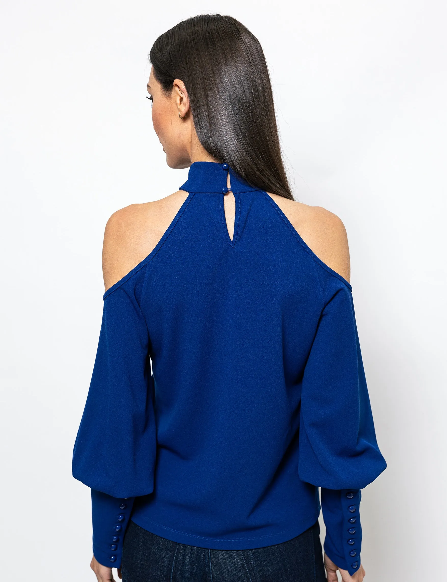 Trendy Twist Cold Shoulder Brooklyn Blouse