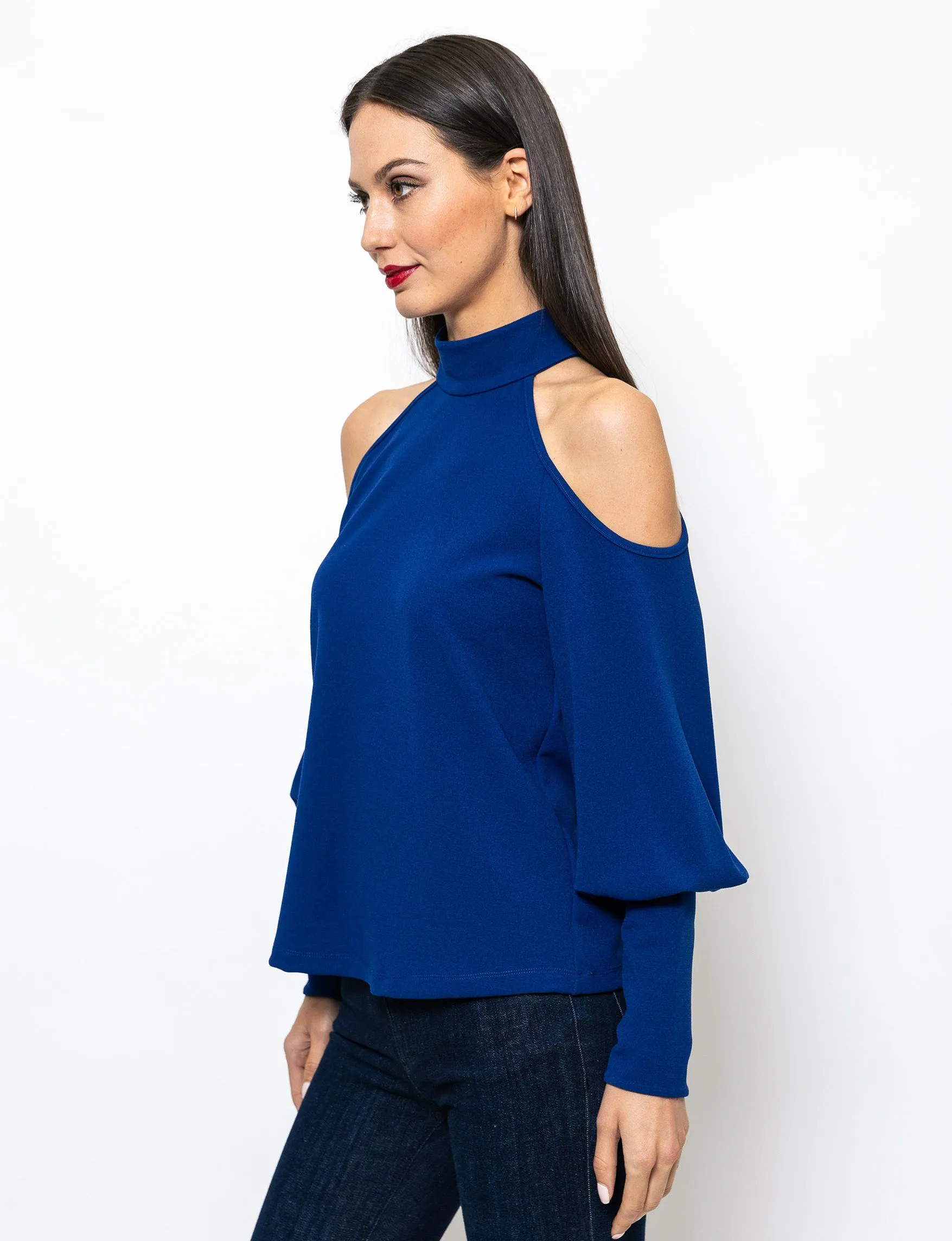 Trendy Twist Cold Shoulder Brooklyn Blouse