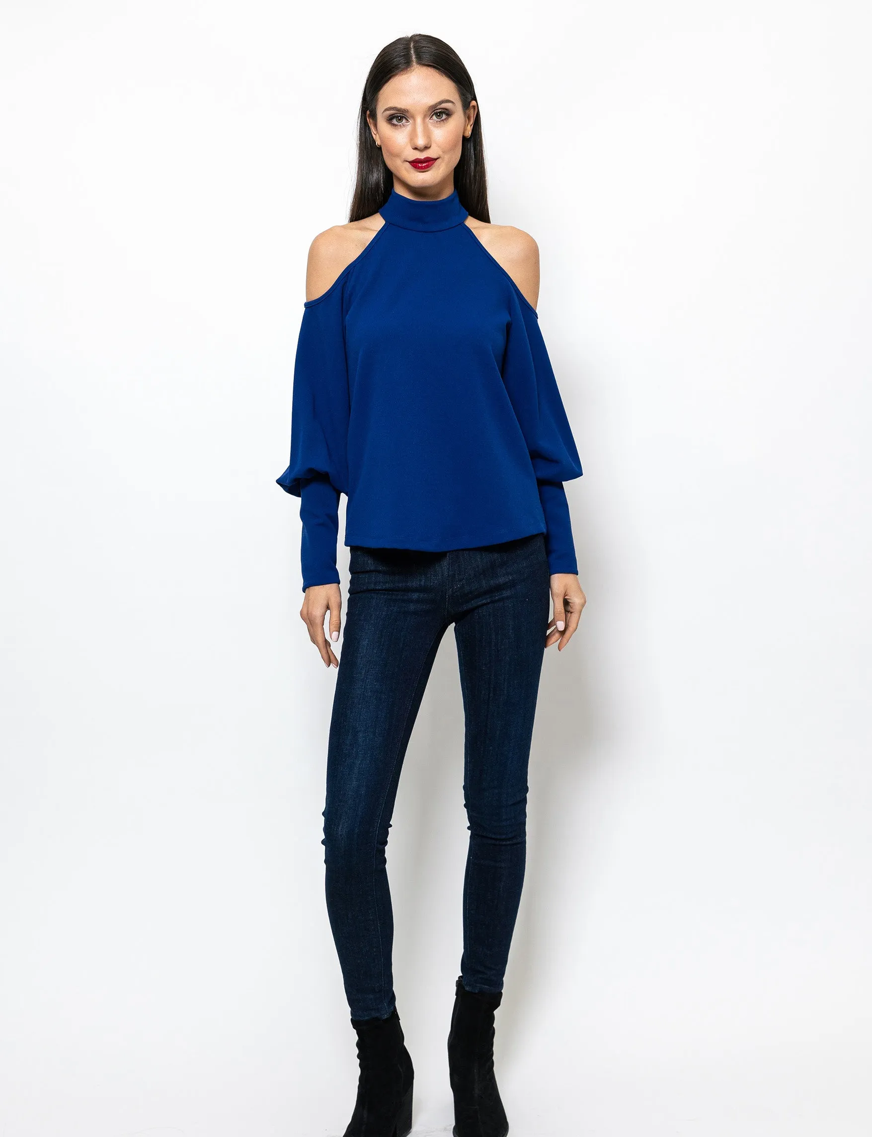Trendy Twist Cold Shoulder Brooklyn Blouse