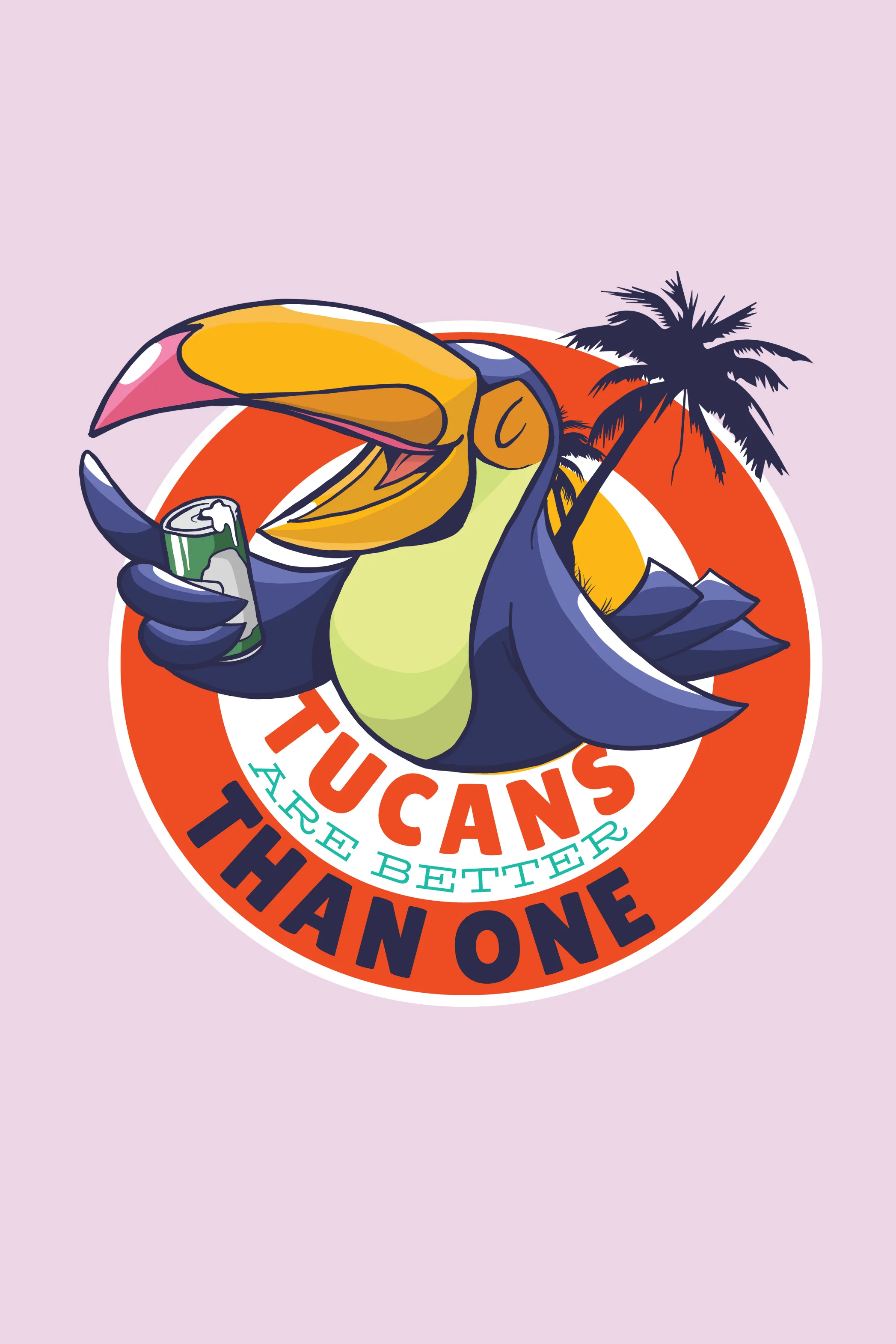 Tucans Are Better Tha One Printed Scoop Neck T-shirt for women