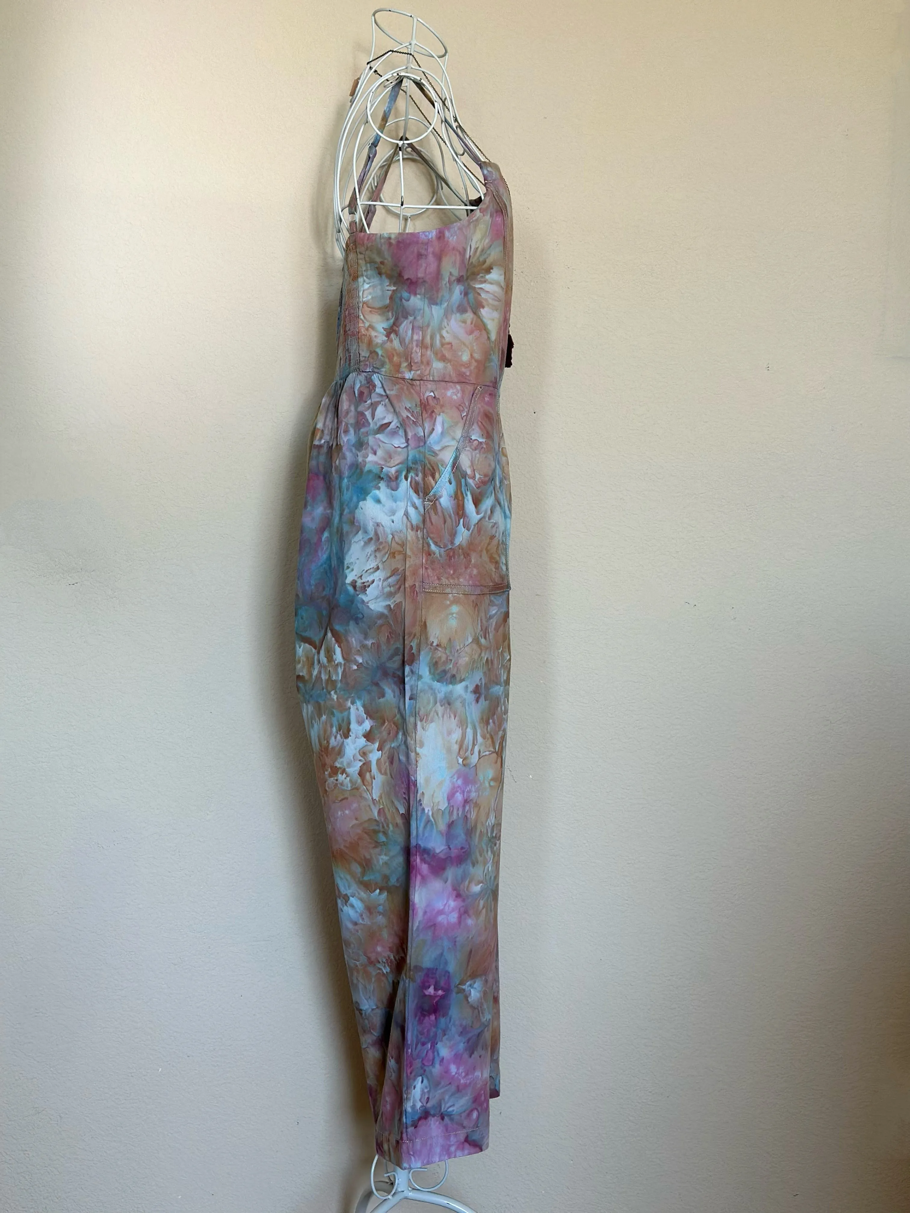 Women’s Medium (fits more like a small in the top) Upcycled Chambray Jumpsuit in ‘Bird Song’