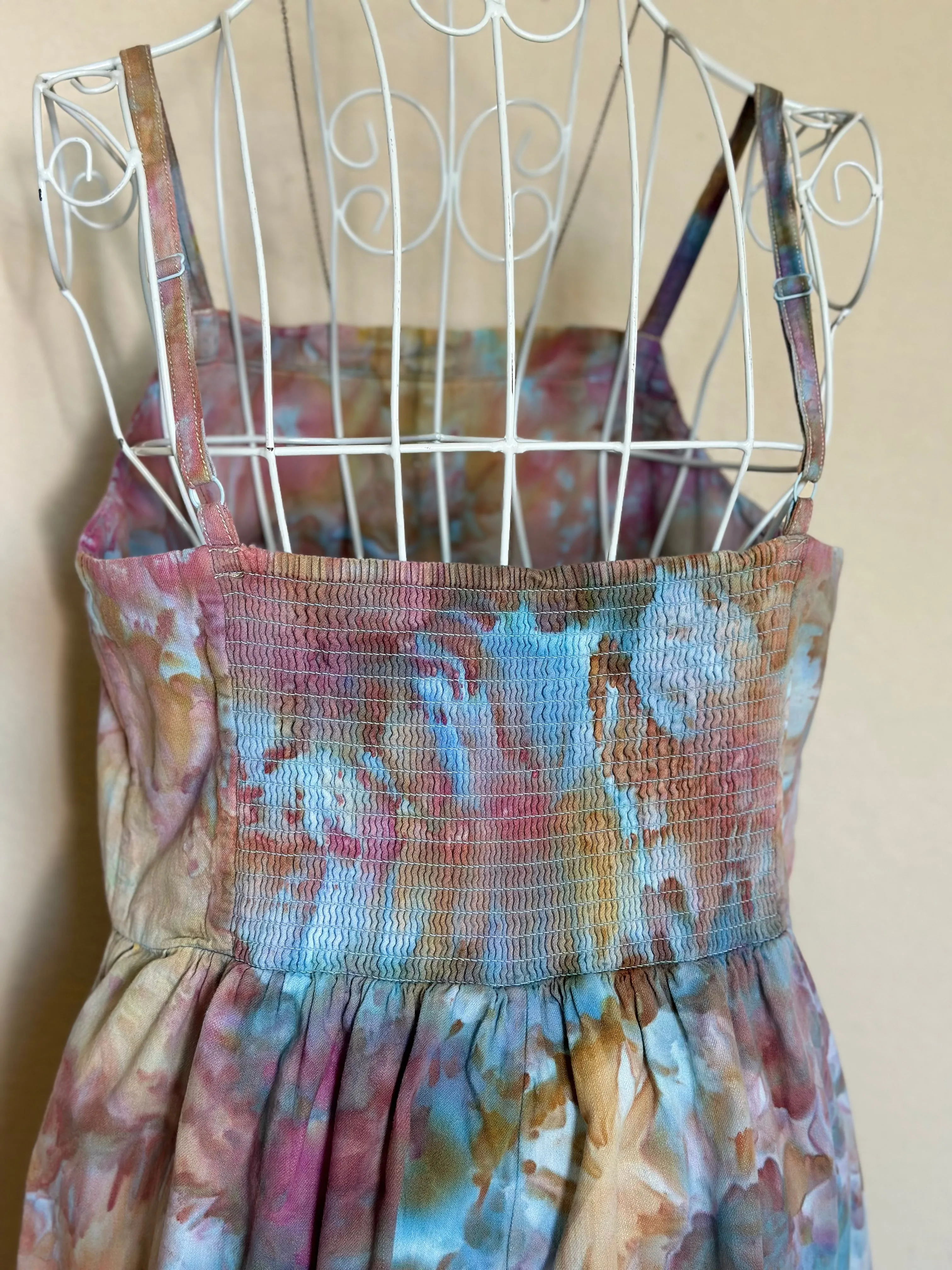 Women’s Medium (fits more like a small in the top) Upcycled Chambray Jumpsuit in ‘Bird Song’