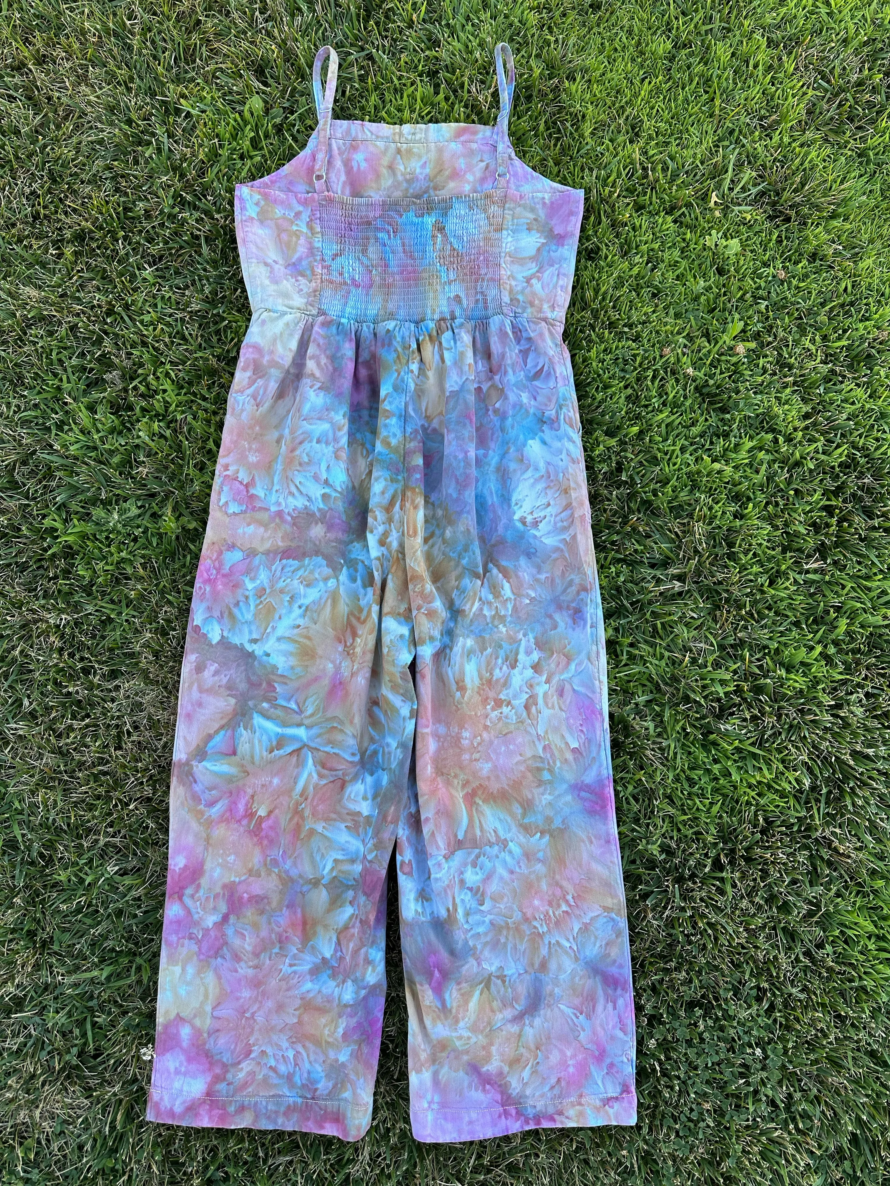 Women’s Medium (fits more like a small in the top) Upcycled Chambray Jumpsuit in ‘Bird Song’